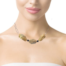 Load image into Gallery viewer, Necklace with natural stone pendants on a mannequin