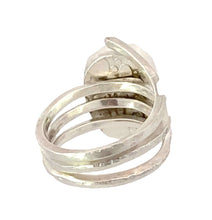 Load image into Gallery viewer, Smoky Quartz Sterling Silver Sacred Spiral Ring.  size 6