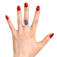 Load image into Gallery viewer, 'Memories of Childhood' Solar Quartz Sterling silver Ring. size 8 adjustable 1/2 size