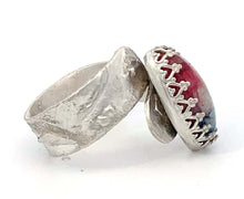 Load image into Gallery viewer, 'Memories of Childhood' Solar Quartz Sterling silver Ring. size 8 adjustable 1/2 size
