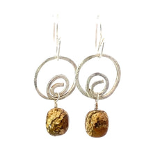 Load image into Gallery viewer, picture jasper gemstone earrings