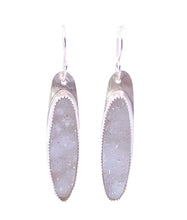 Load image into Gallery viewer, snowy druzy quartz earrings