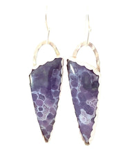 Load image into Gallery viewer, grape agate fine silver earrings