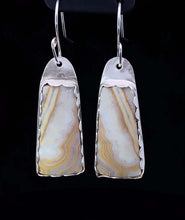 Load image into Gallery viewer, ‘South Seas Treasures’ Indonesian Lace Agate earrings 2" long