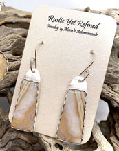 Load image into Gallery viewer, ‘South Seas Treasures’ Indonesian Lace Agate earrings 2" long