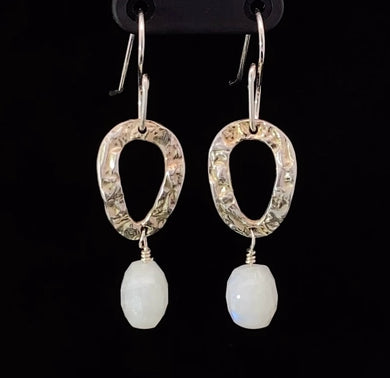sterling and moonstone earrings