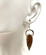 Load image into Gallery viewer, picture jasper earring on lobe