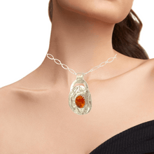 Load image into Gallery viewer, Baltic amber sterling Silver pendant. Dare to Dream Collection.