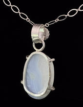 Load image into Gallery viewer, blue lace agate from back.