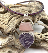 Load image into Gallery viewer, grape agate pendant shown in natural setting