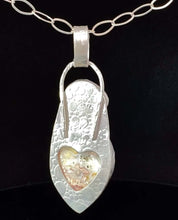 Load image into Gallery viewer, lace agate pendant from back