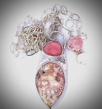 Load image into Gallery viewer, lace agate and opal showing link chain
