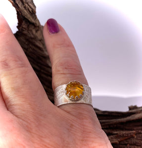 baltic amber ring on hand