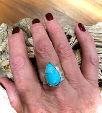 Load image into Gallery viewer, turquoise ring shown on hand