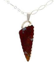 Load image into Gallery viewer, ‘South Seas Treasures’ Indonesian Red Moss Agate pendant  1 3/4" tall