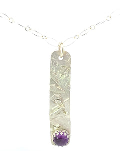 sterling and amethyst pendant