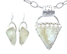 Load image into Gallery viewer, Druzy pendant and earring set