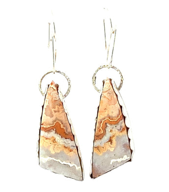 indonesian lace agate earrings