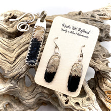 Load image into Gallery viewer, ‘South Seas Treasures’ Petrified Palmwood Root sterling pendant and earrings SET