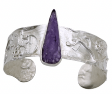 Load image into Gallery viewer, charoite sterling cuff