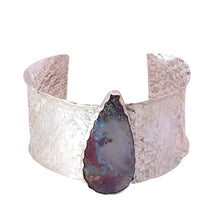 Load image into Gallery viewer, moss agate cuff bracelet