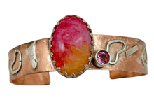 Load image into Gallery viewer, rainbow solar quartz gemstone cuff