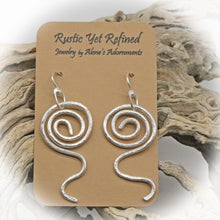 Load image into Gallery viewer, sacred spiral earrings shown on romance card