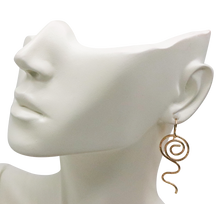 Load image into Gallery viewer, gold fill earring shown on the earlobe