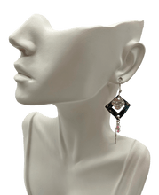 Load image into Gallery viewer, Marilyn Earrings.  Copper, sterling & Swarovski crystal