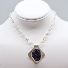 Load image into Gallery viewer, purple gemstone jewelry. purple amethyst geode