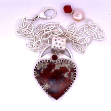 Load image into Gallery viewer, moss agate pendant with sterling chaing