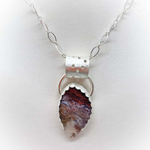 Load image into Gallery viewer, moss agate pendant with chain