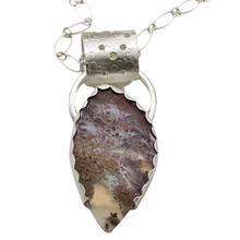 Load image into Gallery viewer, Indonesian moss agate sterling pendant