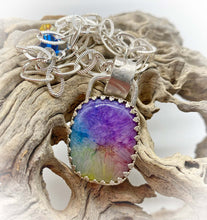 Load image into Gallery viewer, 'Memories of Childhood' Rainbow Solar Quartz Pendant. 1 3/4" tall.