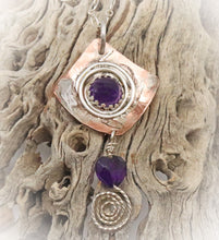 Load image into Gallery viewer, amethyst pendant closeup