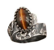 Load image into Gallery viewer, antiqued silver gemstone ring