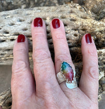 Load image into Gallery viewer, solar quartz ring on finger