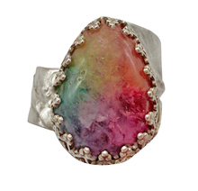 Load image into Gallery viewer, rainbow solar quartz sterling ring