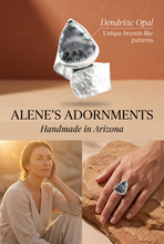 Load image into Gallery viewer, Merlin's Magic Collection Dendritic Opal Sterling SilverRing.  size 6-7
