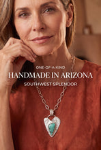Load image into Gallery viewer, 'Southwest Splendor'  Natural Turquoise Sterling Heart pendant. 2"  tall