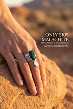 Load image into Gallery viewer, Malachite &amp; Sterling silver. Dare to Dream Collection Size 7- 7 1/2