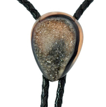 Load image into Gallery viewer, Bolo tie with a druzy gem