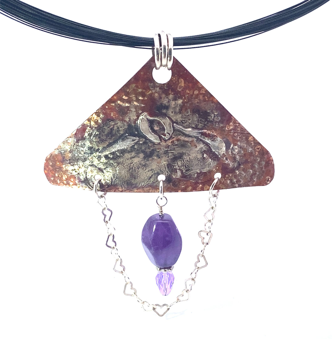 Classic Copper Amethyst Pendant
