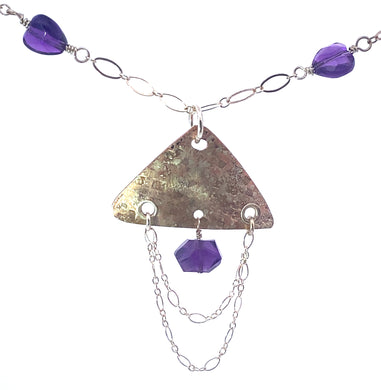 Classic Copper Amethyst Pendant.