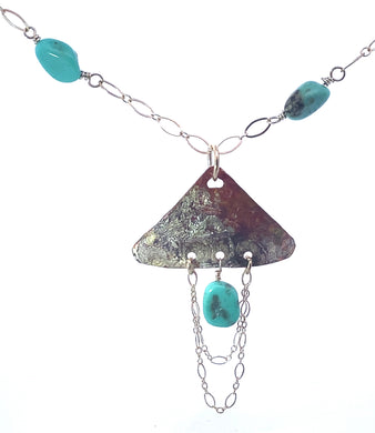Classic Copper Natural Turquoise pendant