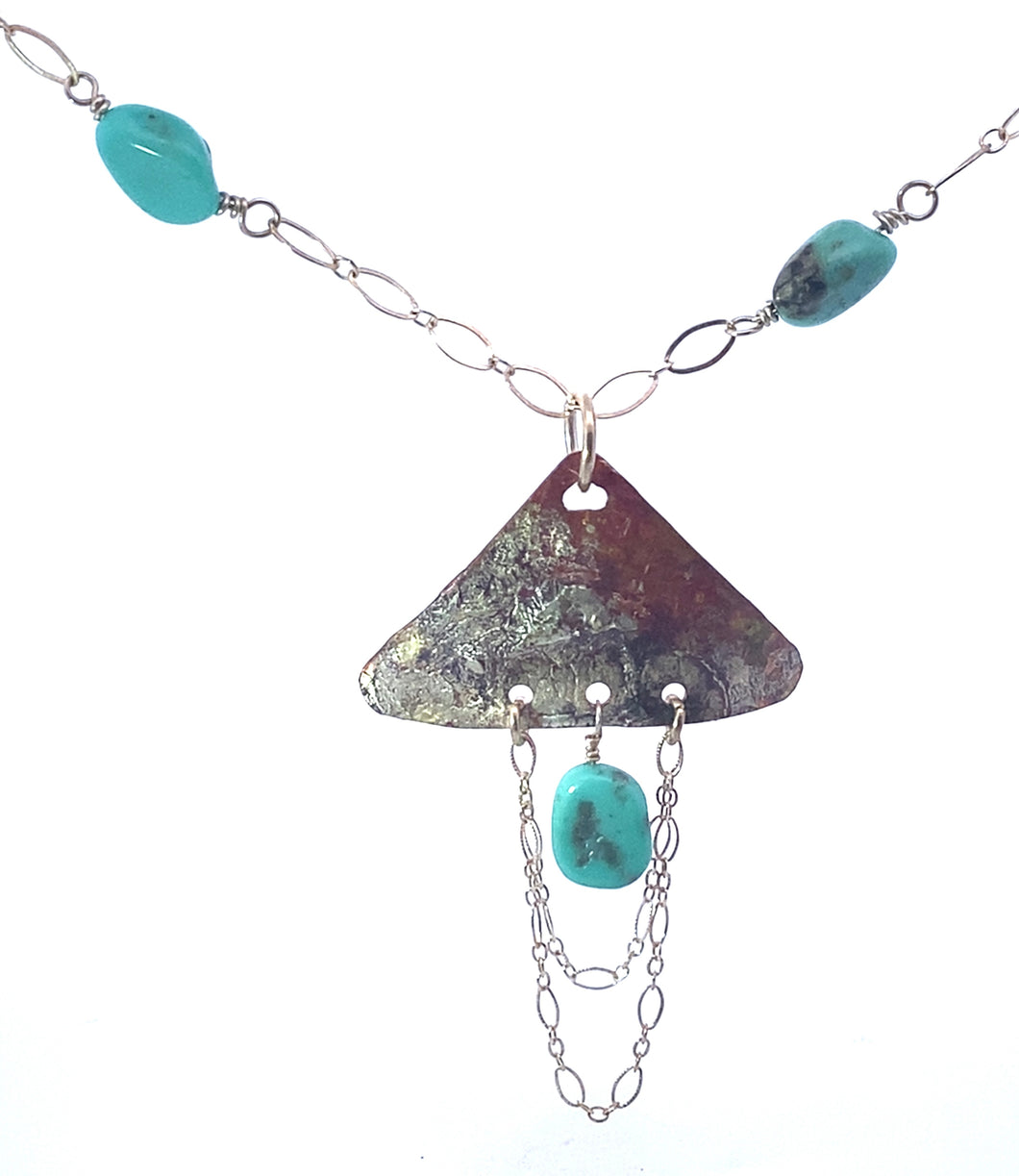 Classic Copper Natural Turquoise pendant
