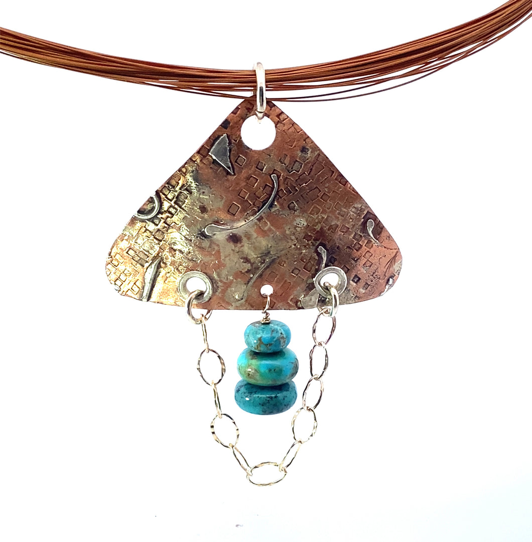 Classic Copper and Turquoise Pendant