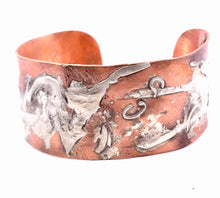 Load image into Gallery viewer, cuff bracelet copper silver