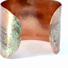 Load image into Gallery viewer, 'We The People' Antiqued Copper and silver Cuff Bracelet