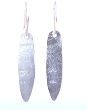 Load image into Gallery viewer, Cloud Dreams. Plume agate doublet gem earrings in fine silver. 2 3/8&quot; long